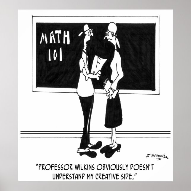 Affiche Caricature mathématique 6838 (Devant)