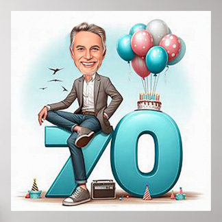 Affiche "Caricature personnalisée – Envoyez votre photo po