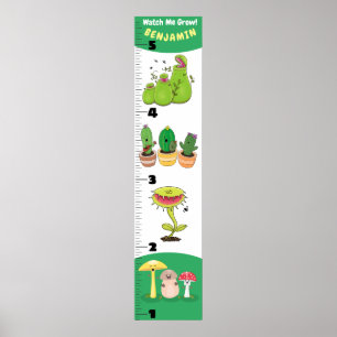 Affiche Caricature plante mignonne graphique de croissance