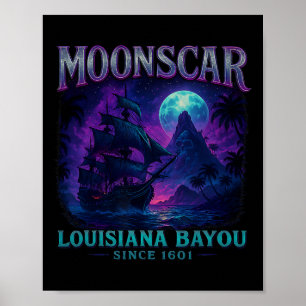 Affiche Caricature rétrospective de l'île de la Lune d'Hal