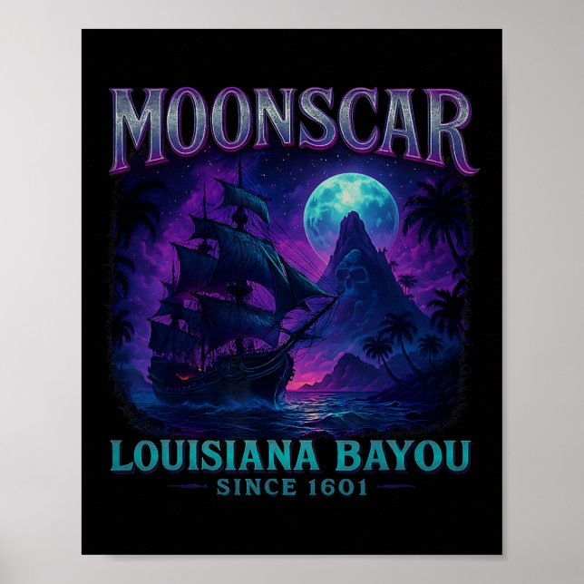 Affiche Caricature rétrospective de l'île de la Lune d'Hal (Devant)