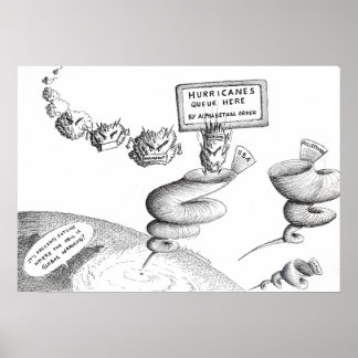 Affiche Caricature sur le changement climatique