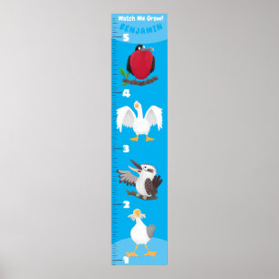 Affiche Caricatures d'oiseaux drôles