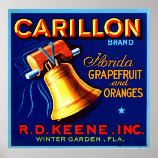 Affiche Carillon Florida Pamplemousse et Oranges