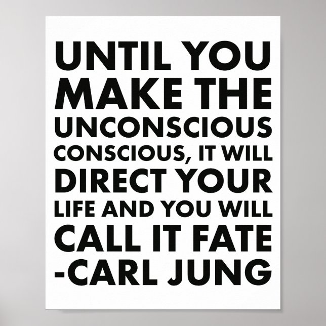 Affiche Carl Jung Citation inconsciente (Devant)