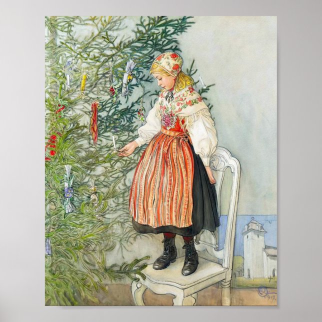 Affiche Carl Larsson Arbre de Noël (Devant)