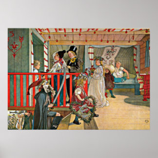 Affiche Carl Larsson art : Une journée de célébration