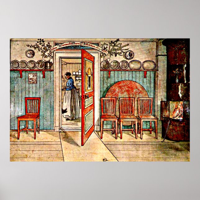 Affiche Carl Larsson peinture : Ancienne Anna (Devant)