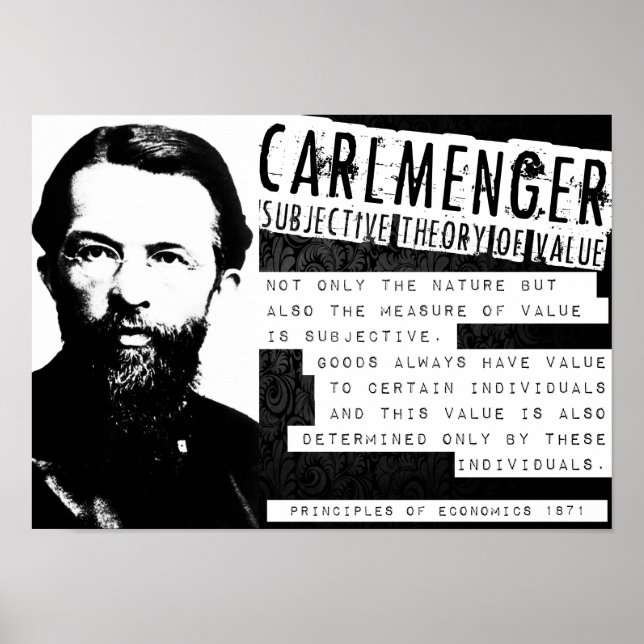 Affiche Carl Menger École autrichienne Libertaria Marke li (Devant)