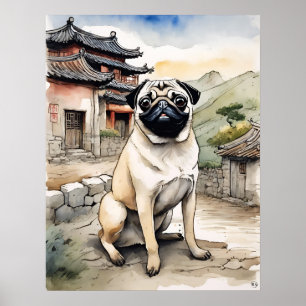 Affiche Carlin - Art Chien Imprimer