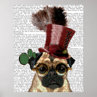 Carlin avec chapeau de dessus style Steampunk