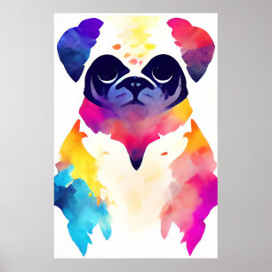 Affiche Carlin Chien Nature sauvage Couleurs animales Pein