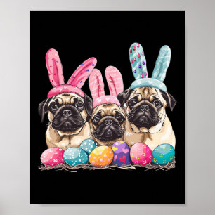 Affiche Carlin de Pâques Chien Carlin de Pâques Chien Bunn
