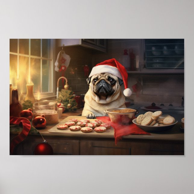Affiche Carlin Noël Cookies Festive (Devant)