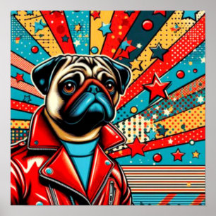 AFFICHE CARLIN POP ART 4