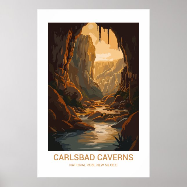 Affiche Carlsbad Caverns National Park Nouveau-Mexique USA (Devant)