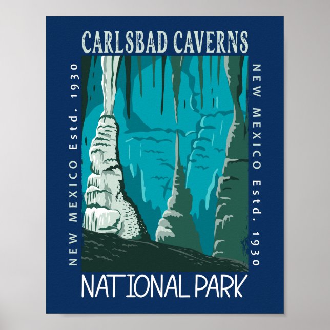 Affiche Carlsbad Caverns National Park Vintage (Devant)