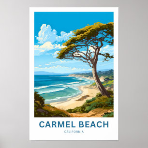 Affiche Carmel Beach California Travel Print