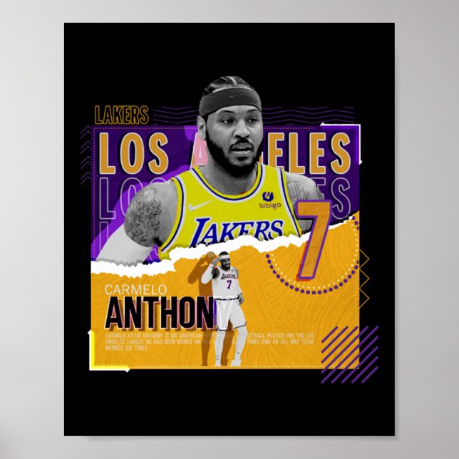 Affiche Carmelo-anthony -basketball-papier-affiche-lakers  (Devant)