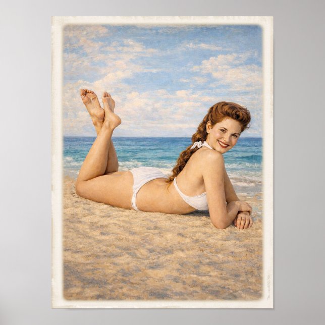 Affiche Carmen at the Beach 1950 Pin Up (Devant)