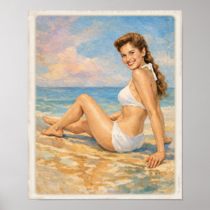 Affiche Carmen au Beach Pin Up