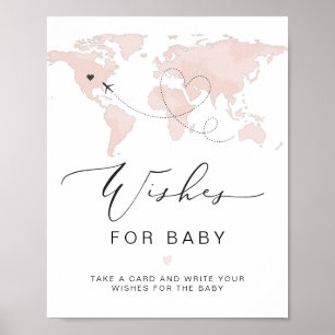 Affiche CARMEN Carte rose Aventure Bébé Voeux pour bébé