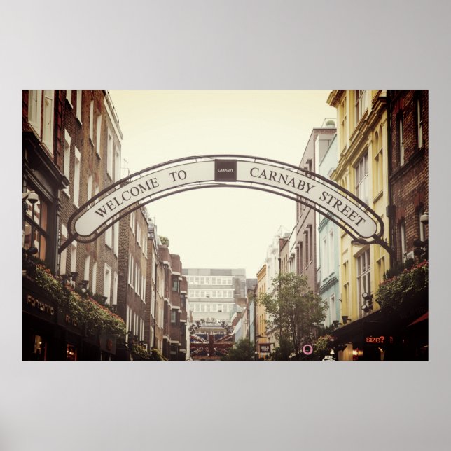 AFFICHE CARNABY STREET SIGN, LONDRES (Devant)