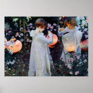 Affiche Carnation, Lily, Lily, Rose de John Singer Sargent