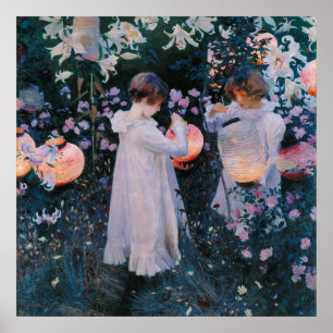Affiche Carnation Lily Lily Rose de John Singer Sargent