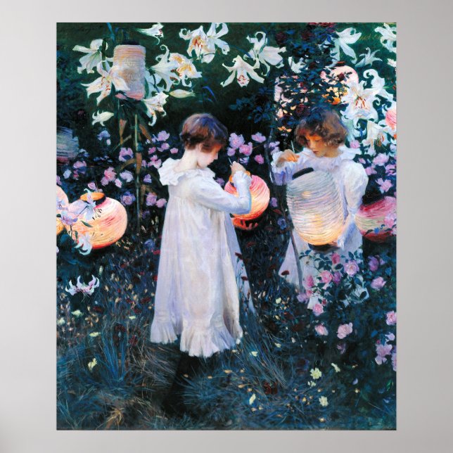Affiche Carnation, Lily, Lily, Rose, Sargent  (Devant)