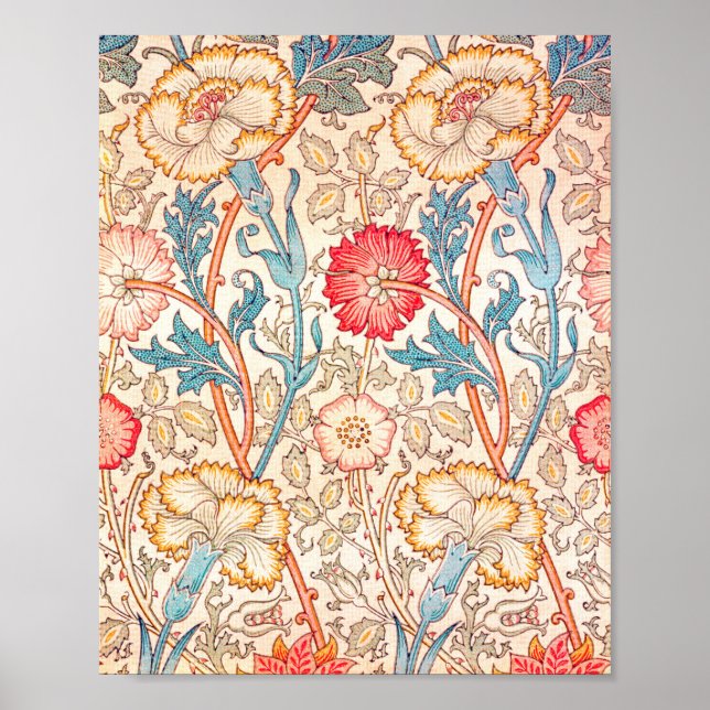 Affiche Carnation, William Morris (Devant)