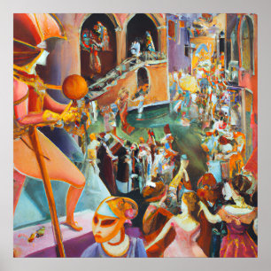Affiche Carnaval à Venise