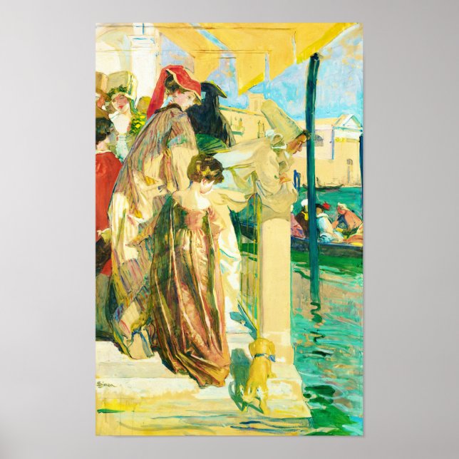 Affiche Carnaval à Venise, Lucien Simon  (Devant)