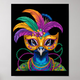 Affiche Carnaval de costumes Mardi Gras La Nouvelle-Orléan
