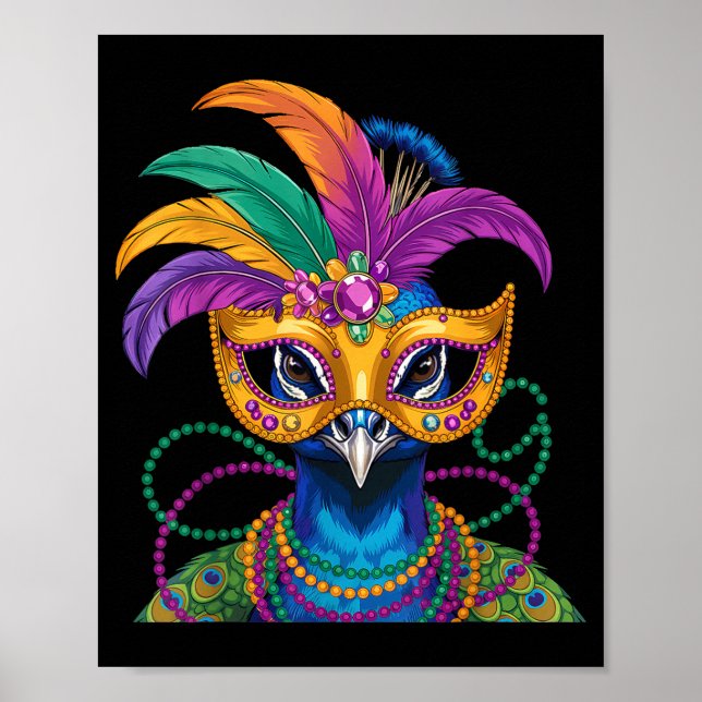 Affiche Carnaval de costumes Mardi Gras La Nouvelle-Orléan (Devant)