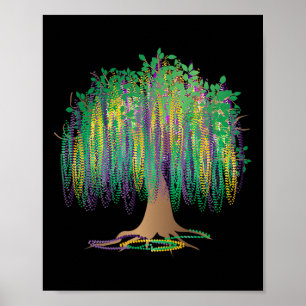 Affiche Carnaval Mardi Gras Graphique Mexicain Perle-arbre