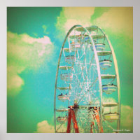 Carnaval vintage Ferris Wheel Photographie - Poste