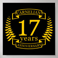 Carnelian Gemstone mariage anniversaire 17 ans