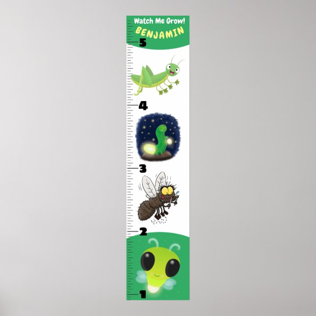Affiche Carnet de croissance des insectes amusants (Devant)