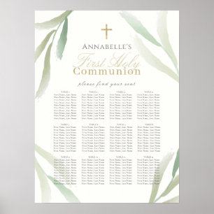 Affiche Carnet de siège de la première communion sainte de