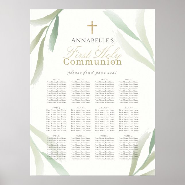 Affiche Carnet de siège de la première communion sainte de (Devant)