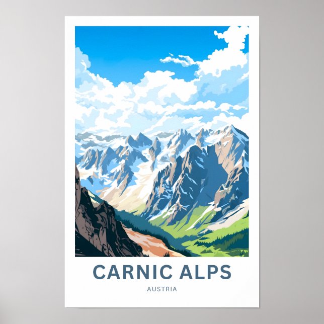 Affiche Carnic Alpes Autriche Travel Print (Devant)
