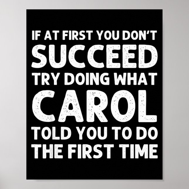 Affiche Carol Name D Birthday Funny Christmas J  (Devant)