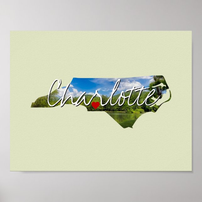 Affiche Caroline du Nord Infos photo et nom de ville (Devant)