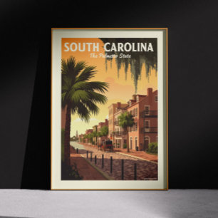 Affiche Caroline du Sud vintage