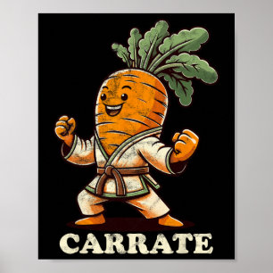 Affiche Carotte karaté amusante Carotte Cartier Karate Tra