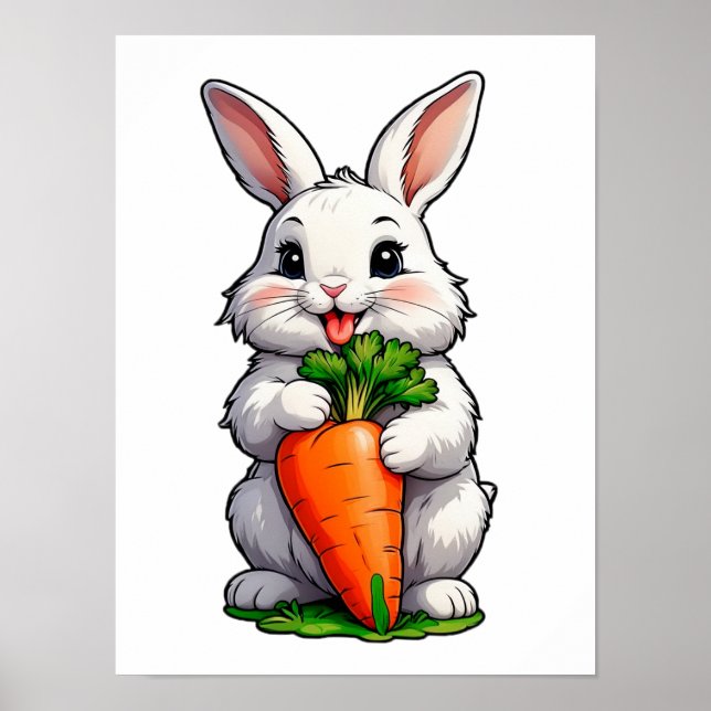 Affiche Carotte mangeuse de lapin (Devant)