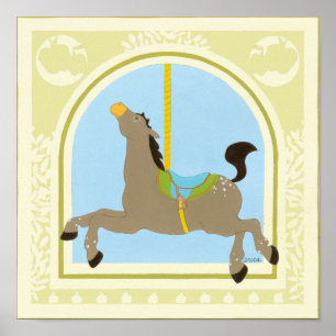 Affiche Carousel Horse by June Erica Vess