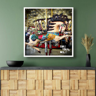 Affiche Carousel Horse Éclairage Sparkly Trouvez Votre Sau