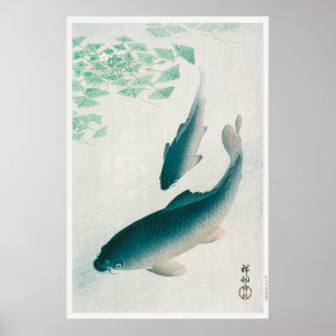 Affiche Carp ou Koi (1926) par Ohara Koson